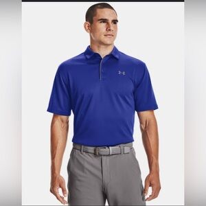 Under Armour Men’s Blue Loose Golf Tech Polo Shirt - Size 3XL